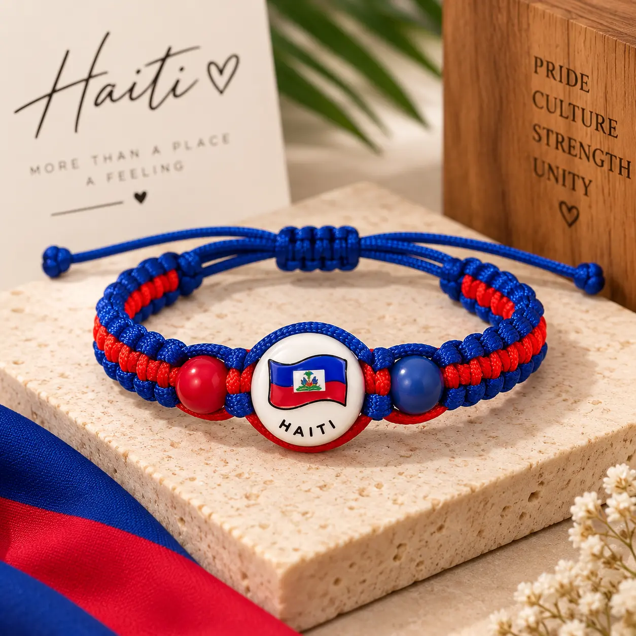 Handmade macramé adjustable bracelet