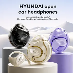 HYUNDAI X15 Ultra Wireless Headset with 2025 Bluetooth 6.0 for Faster, Stable Connection & Low Power Use, OWS Waterproof Sport Design, Noise Reduction Headphones with Mic & Earbuds