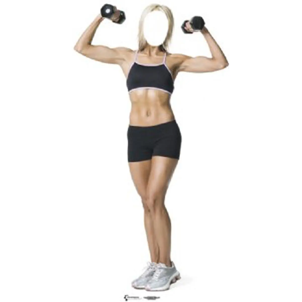 212 MAIN Life-Size Advanced Graphics Muscle Woman Cardboard Stand-Up - Muscle Pose Design, Home Decor, Party Prop, Photo Prop