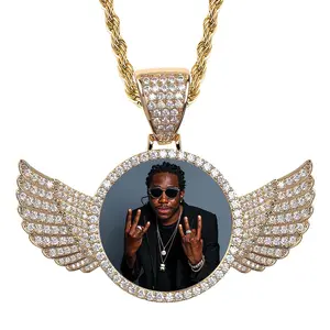 【Valentine's Day Gifts】Custom Photo Necklace for Men and Women, Circle Chain