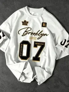 Men's sports shirt Brooklyn 07 printed short sleeved T-shirt summer pattern T-shirt plus size men's and women's sports T-shirt top