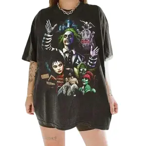 Vintage Beetlejuice Movie T-Shirt Beetlejuice Never Trust The Living Its Show Time Beetlejuice Shirt