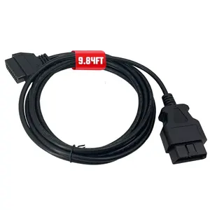 OBD Extension Cable FT OBD Male to Female Diagnostic Extender Adapter Cable for OBD Scanner Diagnotic Scan Tool Compatible for All OBD Vehicles (Extension Cable M(.FT))