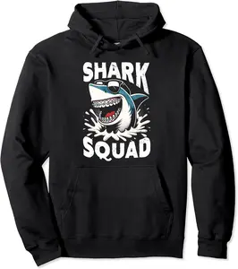 Shark Squad Funny Shark Wearing Sunglasses And Laughing Pullover Hoodie - Karenlyn Shop 79B0CZX79CJR