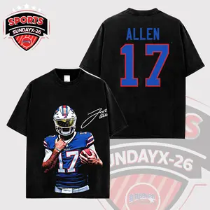 [X-26] Josh Allen JA17 For Bills Mafia High-Quality 100% Cotton T-Shirt (Made In US), Buffalo Football Shirt, Game Day Outfits, Gift For Football Fans, Football Graphic Tee