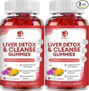 Liver Cleanse Detox & Repair Gummies - 24 Potent Herb w/3000MG Milk Thistle Silymarin, Dandelion, Artichoke Extract & Elderberry Healthcare Natural