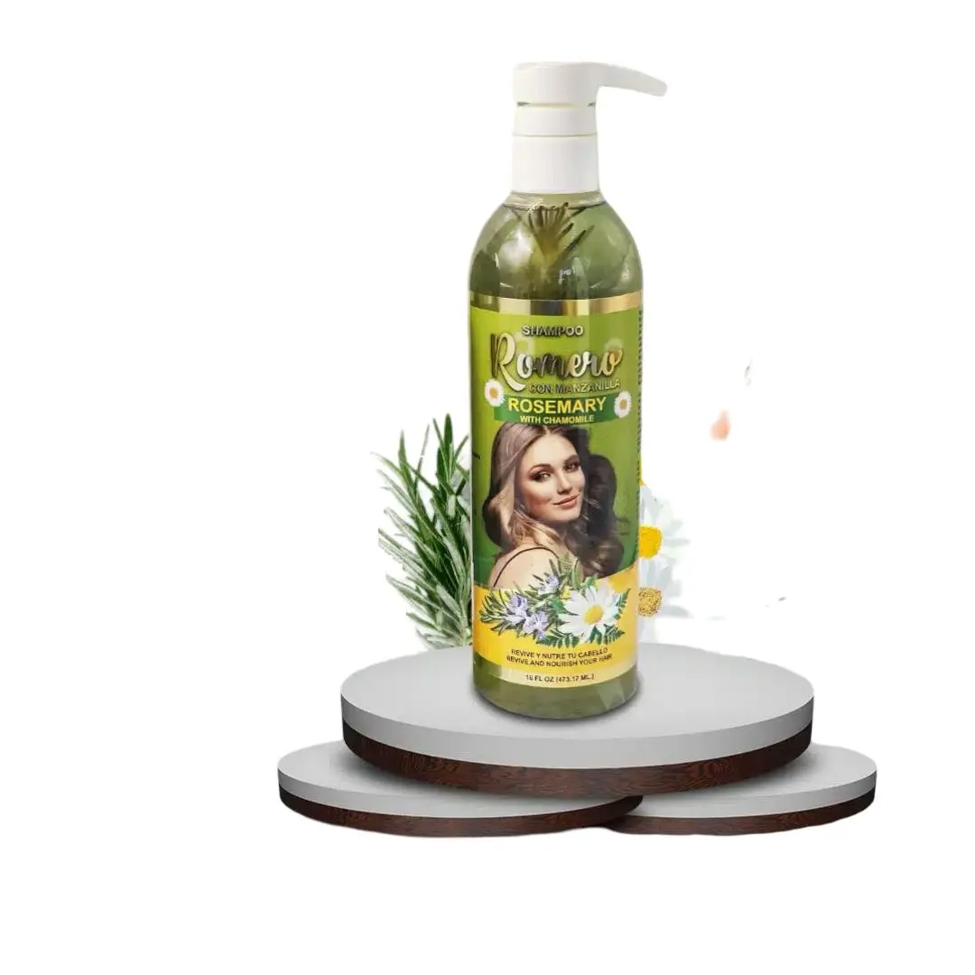 Rosemary with Chamomile Shampoo 16 fl Oz Shampoo de Romero y Manzanilla Premium Natural Cabello Saludable