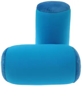 212 MAIN MBR-008-08 Microbead Roll-Shape Mooshi Squish Pillow Bolster, Medium Blue, Memory Foam Stress Relief, Travel-Ready Outdoor Furniture Accessory