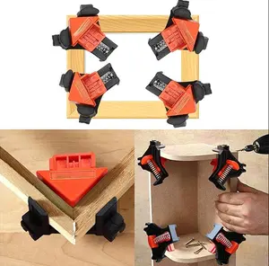 4 Pack 90 Degree Corner Clamps - Right Angle Spring Clamps for Woodworking