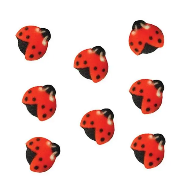 Ladybug Edible Decorations – 8 Count | Cute Bug Cake & Cupcake Toppers
