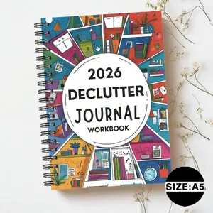 1 Pc 2026 Declutter & Organize Spiral Bound Planner – Full-Year Home Management with Monthly Calendars, Cleaning Schedules, Goal Trackers and Weekly Prompts
