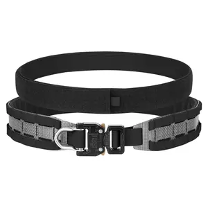 Krydex Tactical MOLLE Belt Low Profile Battle D-Ring Cobra Belt Laser-Cut Tegris Rigid Duty Belts 2'' Width Outer Belt 1.5” Width Inner Belt