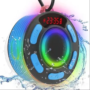 Waterproof Bluetooth-compatible Speaker, Portable Wireless Speaker, Waterproof Bluetooth Speaker, Bluetooth FM Radio for Shower Room Pool Travel, Smartphone