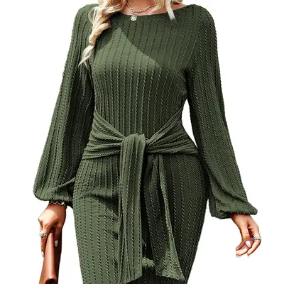 Fitted Dress with Sweater - TikTok Shop