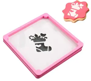 2 pcs/set Cake Stencil Spray Mold Fixing Frames Decoration Printing Die Fondant Pennies Cookies Candy DIY Baking Tools