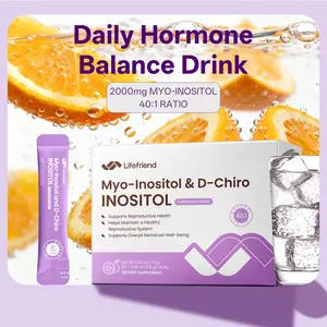 Lifefriend Hormone Balance Drink Mix for Women – Inositol Powder Calamansi Flavor Drink with 2000mg Myo-Inositol + D-Chiro 40:1 Ratio, Vitamin D, Folate, Cycle Support, Energy & Mood