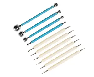 10Pcs Dotting Tools, Ball End Dot Art Tools for Rock Painting, Pottery Clay Modeling Embossing Art Mandala