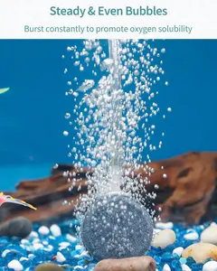 Shatou Aquarium Bubble Stone - Steady & Even Bubbles for Oxygen Solubility - Nano Gas Cake Stone - Fish Tank Aerator with Gas Tray & Oxygen Pump