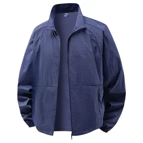 Men’s summer sun-protection jacket, regular outdoor sports outerwear; lightweight, breathable, UV-resistant, water-repellent; cool-touch fabric for comfort; suitable for outdoor fishing and other leisure activities.