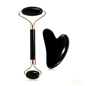 2/3/4/8pcs Facial Beauty Massage Cleansing Cleaning Tool Set, Includes Face Scraper, Roller Massager, Ice Pack, Dual-Sided Brush, Hair Tie, Wrist Strap, Bag Gift