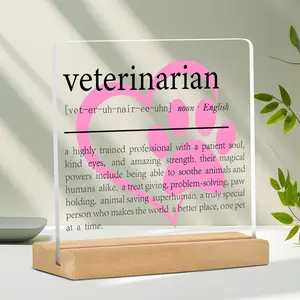 Veterinary Gift Set, Clear Desktop Decoration Sign, Thank You Vet Gifts, Graduation Vet Gifts, Animal Doctor Signs, Office Decorations, Home Office Decor