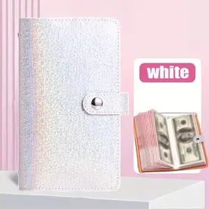 Women's Savings thread wallet - Shiny, High-Capacity Budgeting Journal, 50 Pages, Holds Up to 100 Banknotes, Stores Currency Photos & Stamps, Ideal Gift for Friends