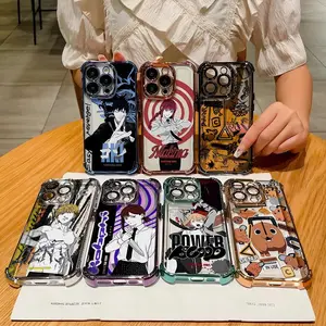 C-Chainsaw Man Anime Plating Phone Case ,For iPhone 17 16 15 14 13 12 11 - The Fashionable Design Phone Case Best Christmas Gift For Fans!