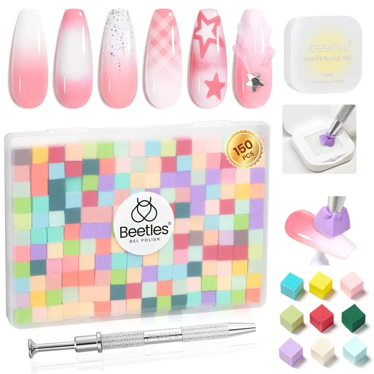 1 Color White Pat Painting Gel Kit