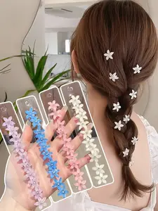 Sweet Cute Floral Hair Clips Set for Women & Girls, Fashion Headwear Accessories, Perfect for Daily Wear, Kids & Adults, Flower Hair Clip