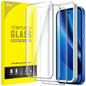 JETech Screen Protector for Google Pixel 10a, 9H Tempered Glass Film with Easy Installation Tool, Fingerprint Compatible, HD Clear, 3-Pack