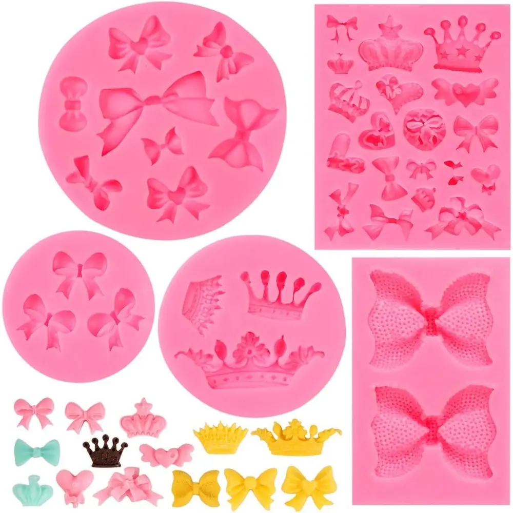 Flexible Silicone Crown Baking Mold - Oven-Safe Baking Tool for Clay, Chocolate, Cupcake Toppers, DIY Crafts, Birthday Parties, Baking Tools