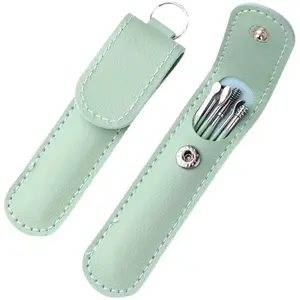 Spiral Design Stainless Steel Ear Pick Set with 6 Replaceable Heads, Portable Adult Ear Cleaning Tool, Essential for Home & Travel