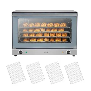 VEVOR Commercial Convection Oven, 4.24 cu.ft Countertop Oven for Full-Size Pans, Electric Convection Ovens with 4 Racks, 360° Hot Air Circulation, for Bakery, Restaurant & Pizza Shop (208-240V 5000W)