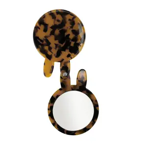Unique Bargains 1pc Women's Rabbit Shaped Makeup Mirror for Beauty Parlor Travel