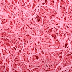 1 LB Crinkle Cut Paper Shred Filler, Light Pink Crinkle Paper Filler Stuffing for Basket Box Filling Mother's Day Wedding Birthday Gift Wrapping