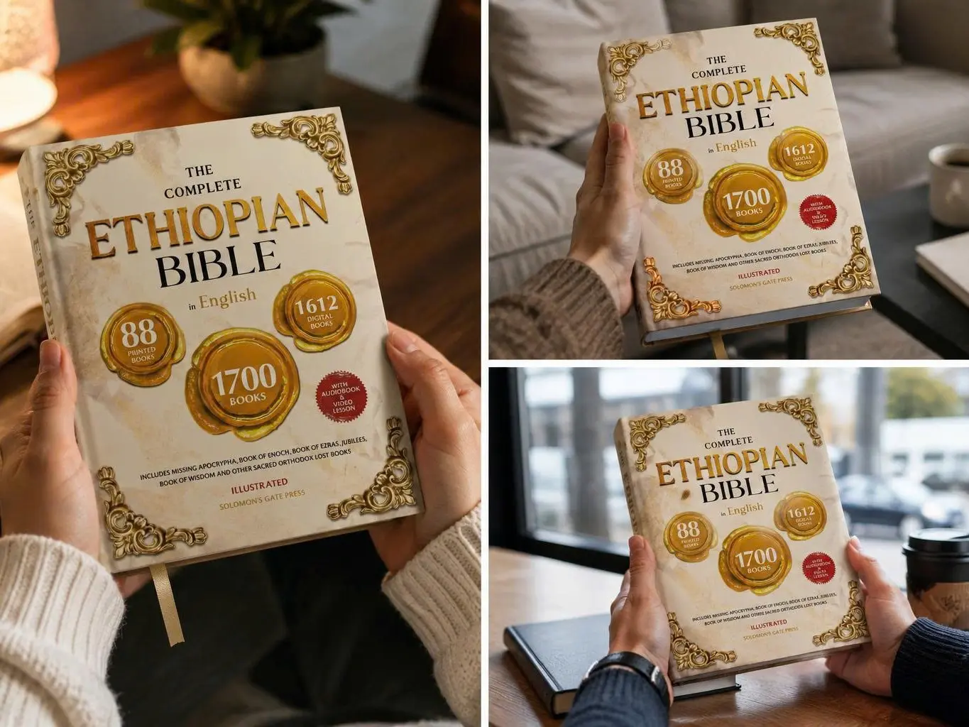 THE COMPLETE ETHIOPIAN BIBLE IN ENGLISH Illustrated: Includes Missing Apocrypha, Book of Enoch, Book of Ezras, Jubilees, Book of Wisdom and Other Sacred Orthodox Lost Books Hardcover – August 24, 2025
