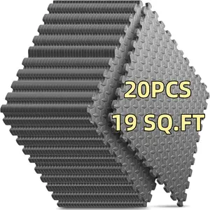 20pcs 11 8x11 8in Extra Thick Foam Floor Tiles Waterproof Non Slip Puzzle Mat For Gym Yoga Weight Lifting Home Workout
