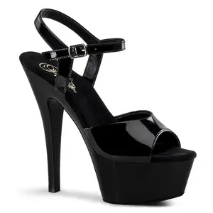 Pleaser Kiss-209 Womens Sandals in Black
