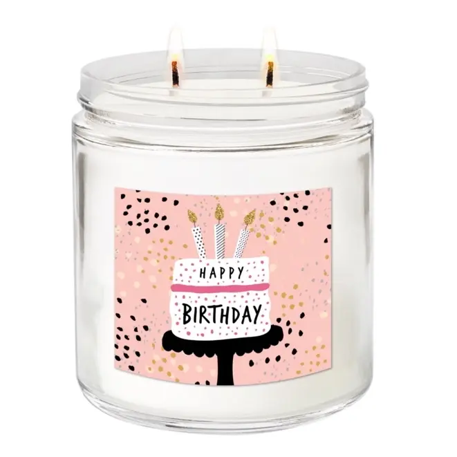 Happy Birthday Celebrate the Moment 18 oz 2 wick Candle | Glow Scented Candles