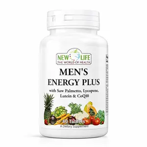 New Life Men's Energy Plus 60 Tablets Multivitamin with Saw Palmetto Lycoperden Lutein CoQ10 for Energy Support Immune Health Dietary Supplement