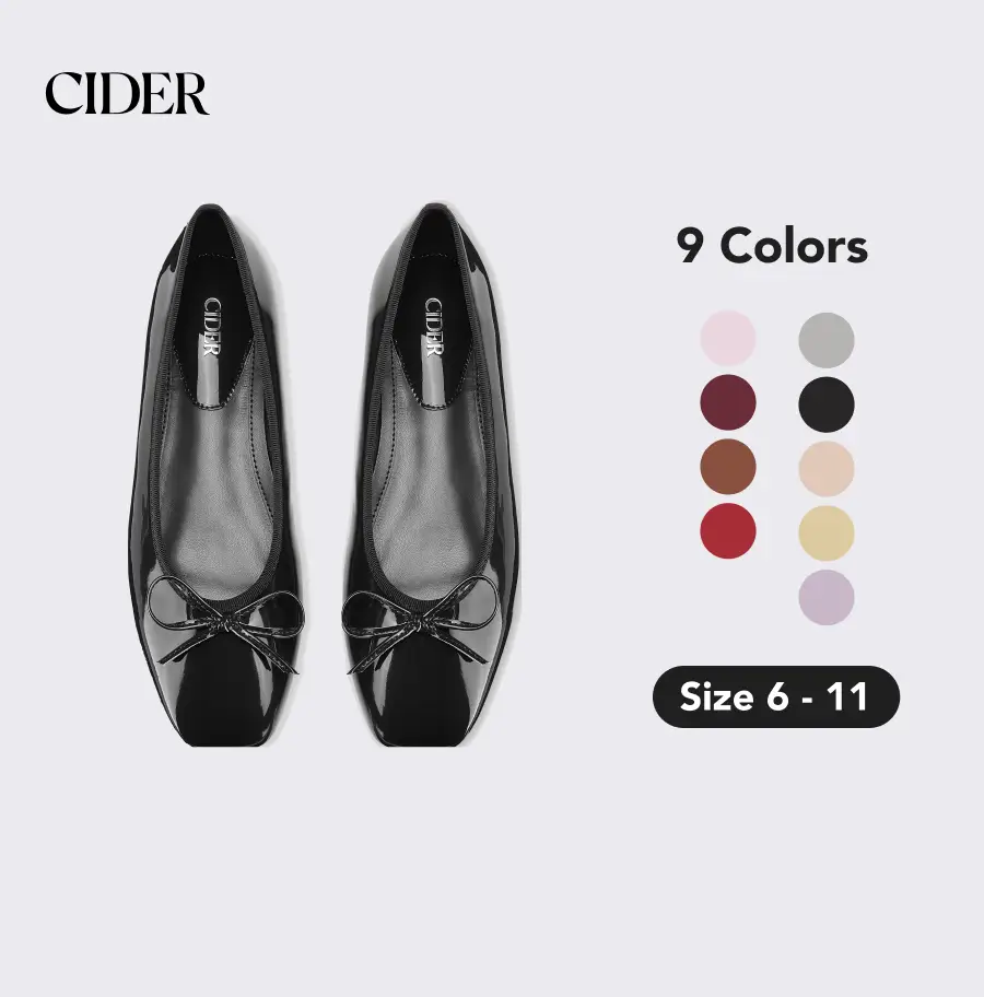 Cider Bow Decor Square Toe Ballet Mary Jane Flats, Classic Chic Ballet Flats for Daily Casual & Work #FallFreshness