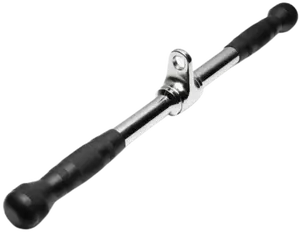 French Fitness Rubber Grip 21" Revolving Straight Bar (New)