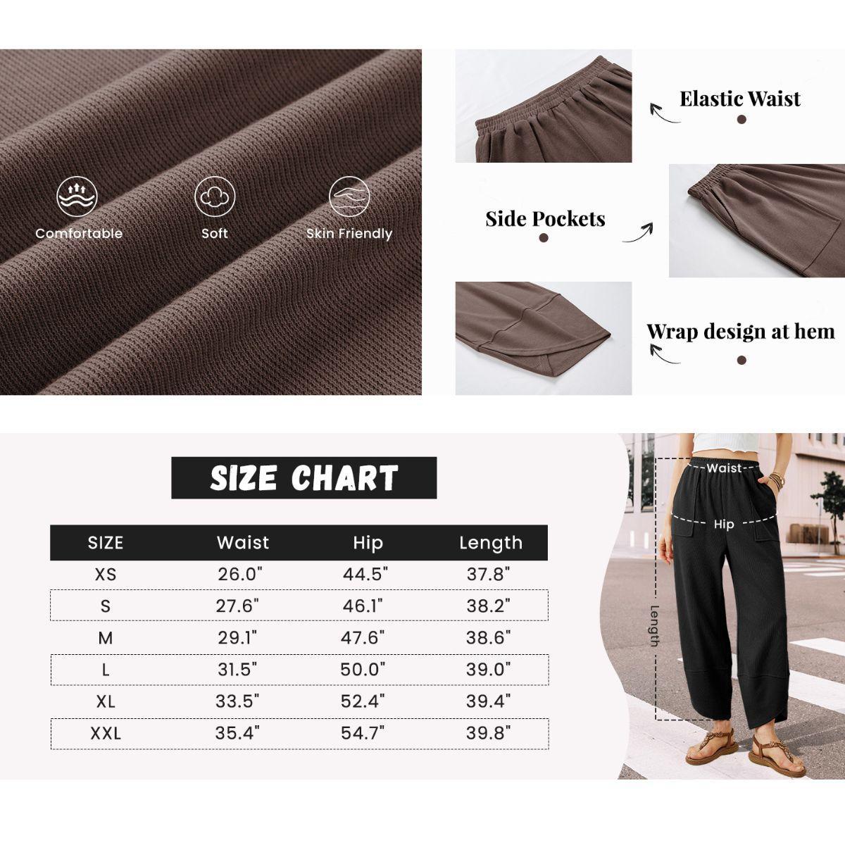 SCUSTY Womens Baggy Wide Leg Pants Casual Loose Elastic Waisted Palazzo Harem Pants with Pockets SCUSTY Womens Baggy Wide Leg Pants Casual Loose Elastic Waisted Palazzo Harem Pants with Pockets