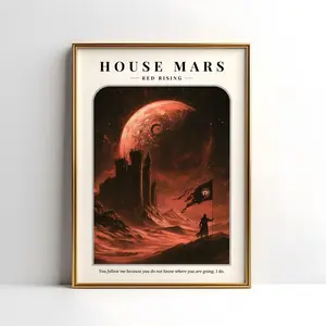 [Sale off up to 50%] [Free ship] [No Frame] House Mars Poster | Red Rising | The Institute | Pierce Brown | Darrow