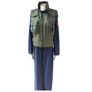 Anime NINJA Kakashi Vest Cosplay Costume scarf Custom Made party Clothing