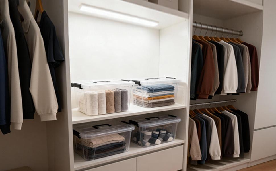 Plastic Storage Bins with Lids 6 Pack Storage Organizer, 7 Quart Stackable Storage Bins with Buckle-Up Latches and Handle Storage totes easy for Home Office Pantry Organization, Clear Lids Plastic Storage Bins with Lids 6 Pack Storage Organizer, 7 Quart Stackable Storage Bins with Buckle-Up Latches and Handle Storage totes easy for Home Office Pantry Organization, Clear Lids