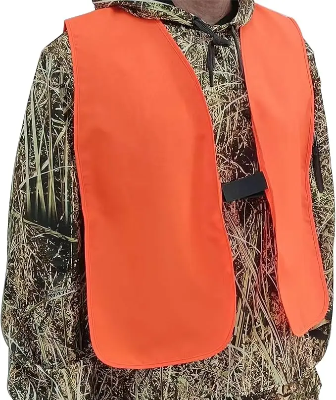 Blaze Orange Hunting Vest High-Visibility Unisex-Adult Waterproof Deer Bow Soft & Silent Poly Hunting Gear Accessories for Men Women Kids One Size