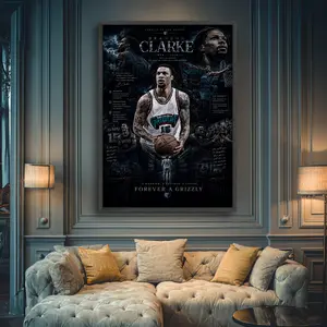 2026 Basketball Brandon Clarke Memorial Edition Poster, Forever A Grizzly Basketball Wall Art, Memphis Basketball Fan Tribute Print, Sports Room Decor Poster, Gift for Fan, Memorial Wallart