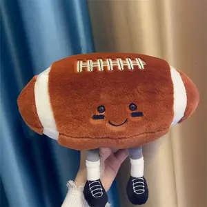 Fun Plush Soft Stuffed Toys for Kids Basketball Football Volleyball Pool Table Rugby Stuffed Animals Perfect Gift for Boys