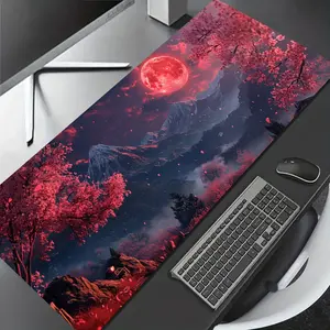 Large Rubber Gaming Mouse Pad, Premium Multipurpose Mousepad, Flower Design Style, Ideal for Office and Game Settings, Christmas and Halloween Gift Choice, Universal Mouse Pad